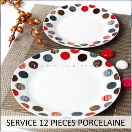 Cheap decal 16pcs dinnerware set